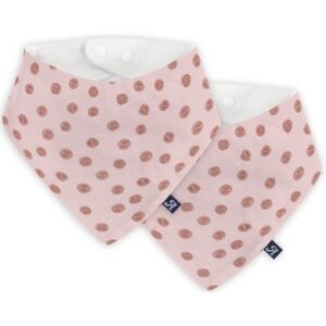 Alvi® Dreieckstuch 2er Pack Curly Dots rosa