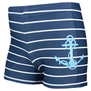 Aquarti Jungen Badehose Gestreift mit Motiven dunkelblau