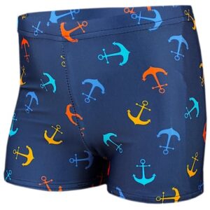 Aquarti Jungen Badehose Gestreift mit Motiven orange