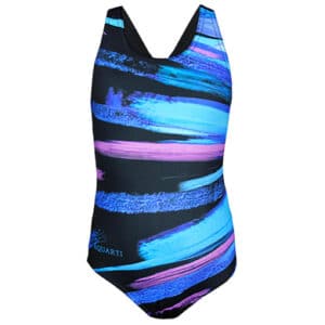 Aquarti Mädchen Badeanzug Chlorresistent Muscleback Wassersport blau Modell 2