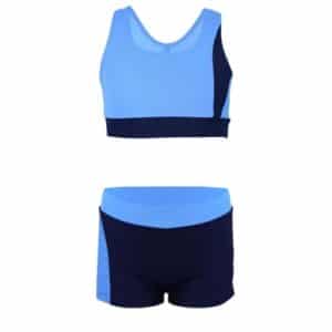 Aquarti Mädchen Sport Bikini - Racerback Bustier & Badehose blau