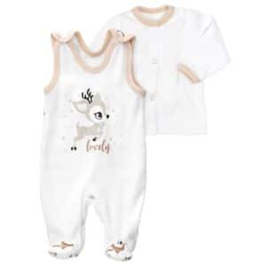 Baby Sweets 2tlg Set Strampler + Shirt Lovely Deer beige weiß