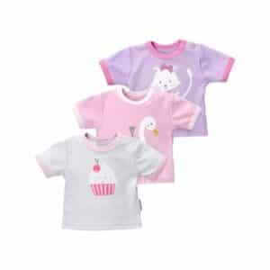 Baby Sweets Shirt Kurzarm Little Cupcake grau rosa lila