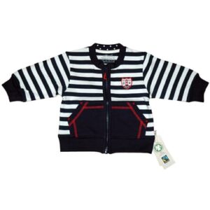 EBI & EBI Fairtrade Sweatshirtjacke marine/weiß