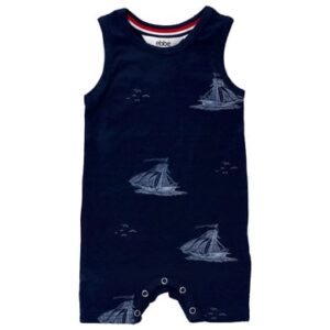 Ebbe Kids Strampler Day Navy Ships