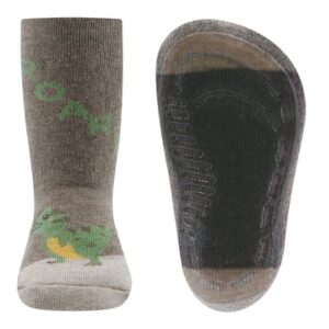 Ewers Stoppersocken Softstep Dino mittelbraun melange