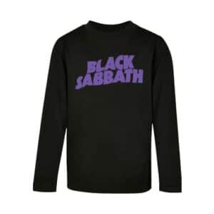 F4NT4STIC Longsleeve Shirt Black Sabbath Wavy Logo Black schwarz
