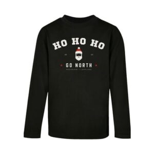 F4NT4STIC Longsleeve Shirt Ho Ho Ho Santa Claus Weihnachten schwarz
