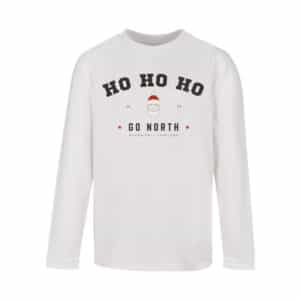 F4NT4STIC Longsleeve Shirt Ho Ho Ho Santa Claus Weihnachten weiß