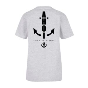 F4NT4STIC T-Shirt Ahoi Anker Knut & Jan Hamburg heather grey