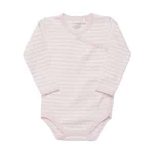 FIXONI Langarm Body Light Rose Stripe