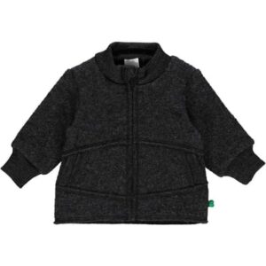 Fred's World Babyjacke aus Wollwalk Dark grey melange