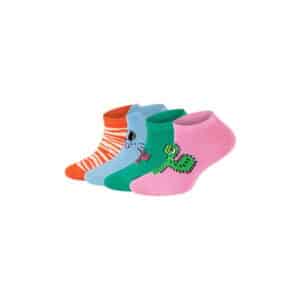 Happy Socks Socken 4-Pack Kids Low Cat-Cactus Socks multi_coloured