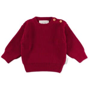 Hofbrucker Oversize Baby Strickpulli Lara Cranberry