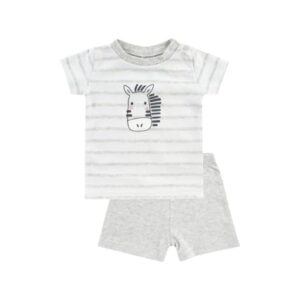 JACKY T-Shirt+Shorts Zebra grau melange