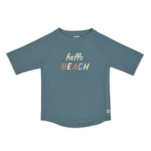 LÄSSIG UV-Kurzarm-Badeshirt Hello Beach blau