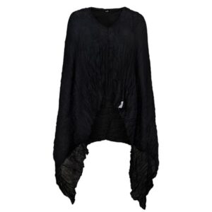 Les Enfants Poncho Stillschal schwarz