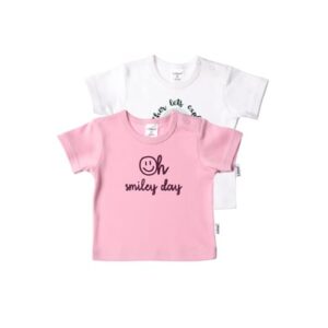 Liliput T-Shirts 2er-Set Oh smiley day rosa-weiss