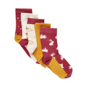 Minymo Socken 5er Pack Roan Rouge