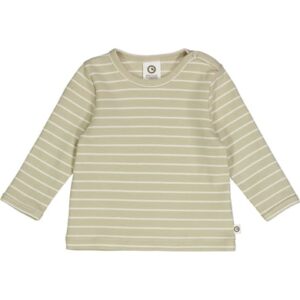 Müsli Babylangarmshirt Desert green/ Balsam cream