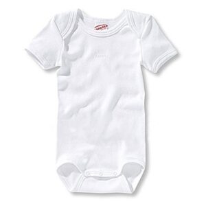 SANETTA Baby Body uni weiß Feinripp