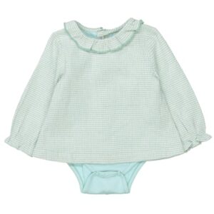 STACCATO Bluse+Body pale mint kariert