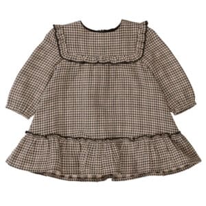 STACCATO Langarmkleid dark stone check