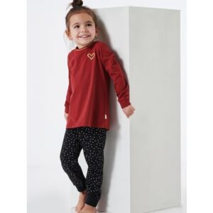 Schiesser Pyjama Family bordeaux