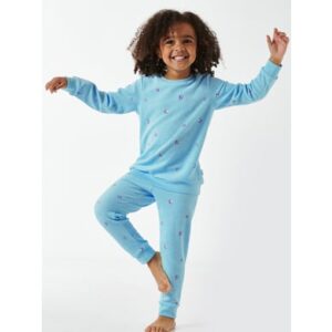 Schiesser Pyjama Girls World Velours aqua