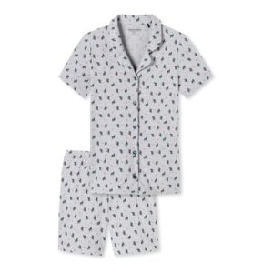 Schiesser Shorty Pyjama Story grau-mel.