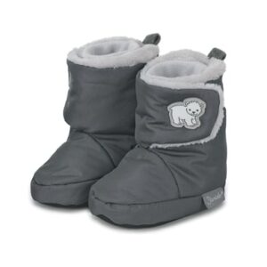 Sterntaler Baby-Schuh Weblabel eisengrau