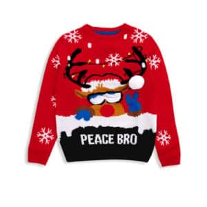 Threadboys Weihnachtspullover Peace Red
