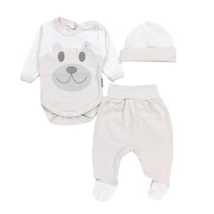 TupTam Baby Body Strampelhose Mütze Bekleidungsset beige