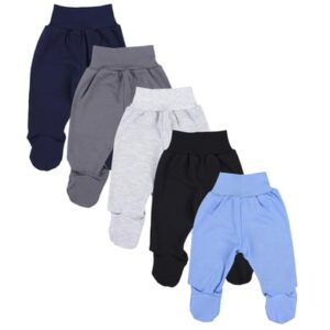 TupTam Baby Hose mit Fuß 5er Pack blau/grau