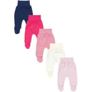 TupTam Baby Hose mit Fuß 5er Pack ecru