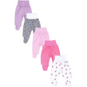 TupTam Baby Hose mit Fuß 5er Pack hellrosa