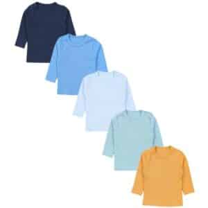 TupTam Baby Jungen Langarmshirt 5er Pack gelb/grün