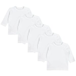 TupTam Baby Jungen Langarmshirt 5er Pack weiß