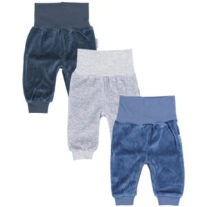 TupTam Baby Jungen Nicki Hose Jogginghose 3er Pack blau/grau
