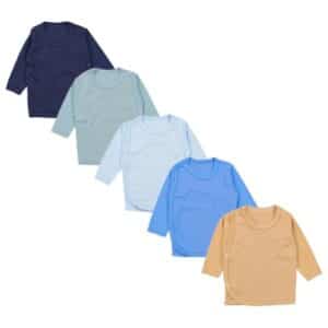 TupTam Baby Jungen Wickelshirt Langarm 5er Set blau