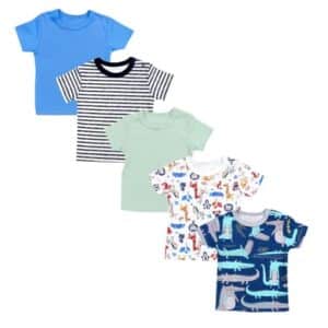 TupTam Baby Kurzarm T-Shirt 5er Set grün/blau
