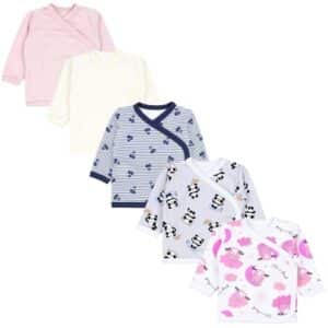 TupTam Baby Langarm Wickelshirt 5er Set weiß Modell 1