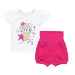 TupTam Baby Mädchen Sommer Bekleidung T-Shirt Shorts Set pink