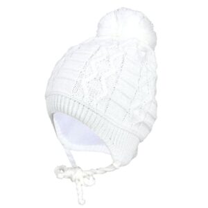 TupTam Baby Winter Mütze zum Binden weiß
