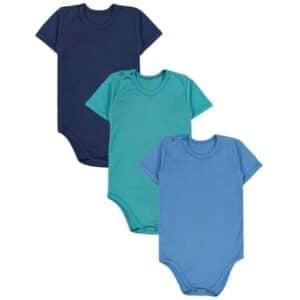 TupTam Kinder Unisex Kurzarm Body 3er Set blau/grün