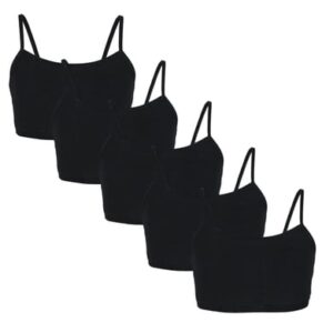 TupTam Mädchen Bustier mit Spaghettiträger 5er Pack schwarz