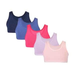 TupTam Mädchen Bustier mit breiten Trägern 5er Pack rosa/lila