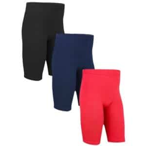 TupTam Mädchen Leggings Kurz Radlerhose 3er Pack schwarz/rot