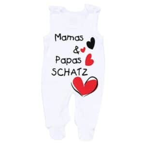 TupTam Unisex Baby Strampler mit Spruch weiß Modell 2