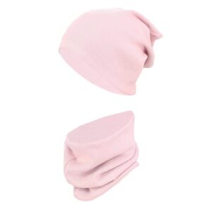 TupTam Unisex Kinder Beanie Mütze Schlauchschal Set pastellrosa